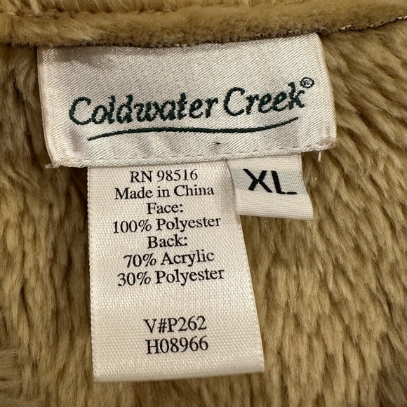 Coldwater Creek Faux Suede and Fur Floral Print Jacket Coat - Picture 8 of 11